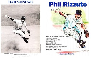 2004 Daily News Promotional 8x10 Insert of New York Yankees Phil Rizzuto
