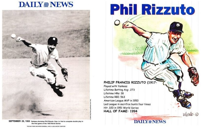 2004 Daily News Promotional 8x10 Insert of New York Yankees Phil Rizzuto