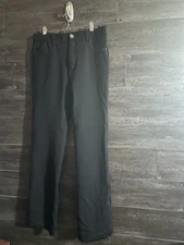 FDJ French Dressing Pants Womens 8 Black Olivia Flare Mid Rise