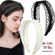 Vintage Lace Headbands for Women - Floral Embroidered Boho Hairbands Headbands