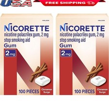 Cinnamon Surge 2mg Nicotine Gum Stop Smoking Aid 200 Pieces Chewing Gum New