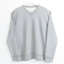 VALENTINO NV3MF03U3TV Grey Color Rockstud Embellished Men's Sweatshirt Sweatshir