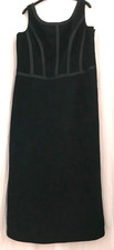 Windsmoor long black dress, ribboned bodice, size 16