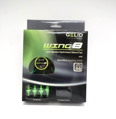 New Gelid Wing 8 80mm Low Speed Optimized Silent Case Fan Nanoflux 3 Pin Connect