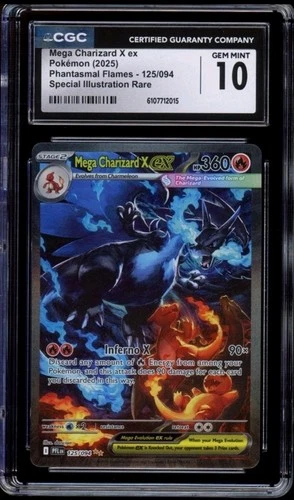 Pokemon Mega Charizard X ex 125/094 SIR Phantasmal Flames CGC 10 Gem Mint