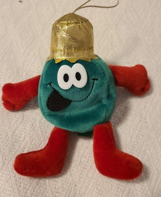 Vintage Rare DanDee Merry Beans Oliver Plush Christmas Ornament With Tag
