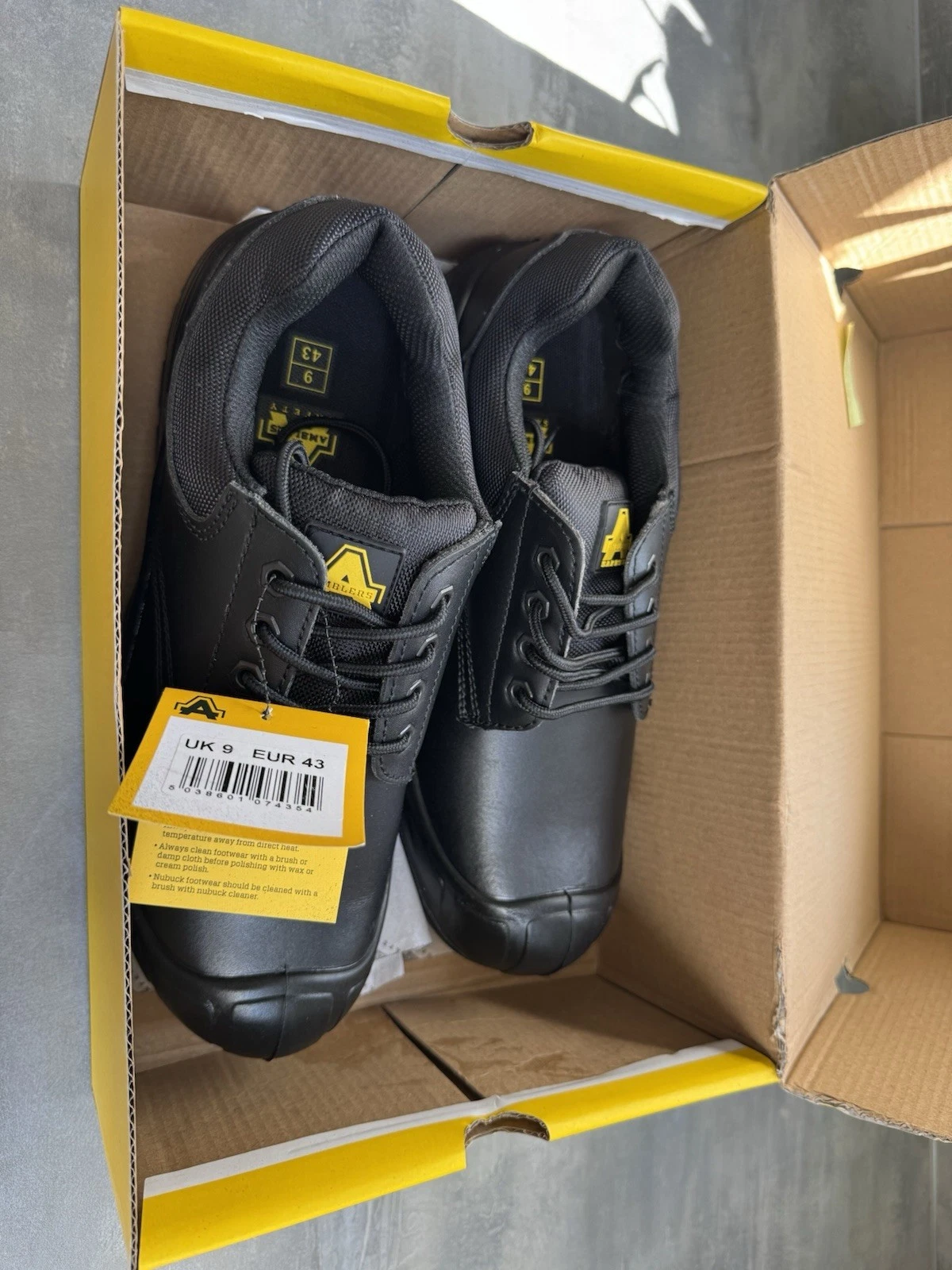 Amblers AS66-EL Leather Safety Steel Toe Shoes S3 SRC Size UK 9 Brand New 4