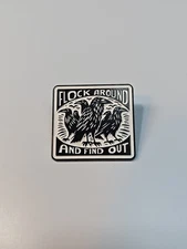 Flock Around And Find Out Black Ravens Lapel Pin Humorous 