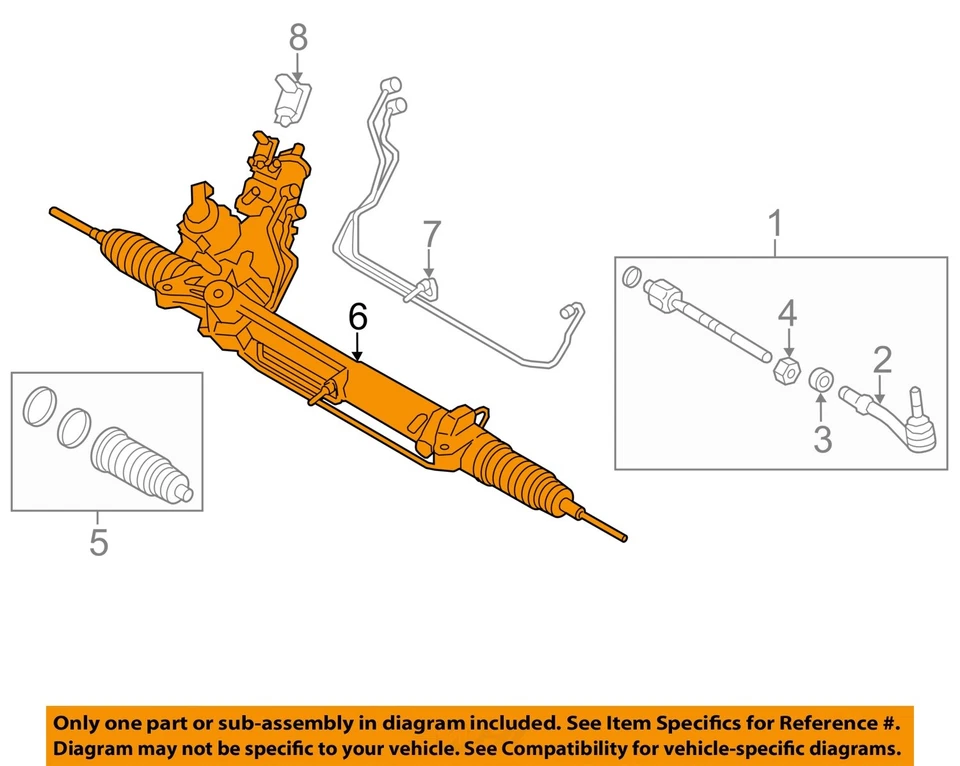 Used Rack and Pinion Assembly fits: 2013 Bmw 750I Power Rack and Pinion RWD w/ac — 第 3/4 张图片