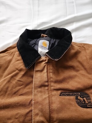 Carhartt Jacket Coat Men's L Brown J22 BRN Workwear Zip Up Canvas