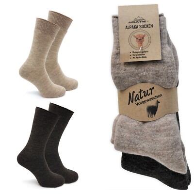 MOUNTREX  Alpaka Socken, Wollsocken Damen Herren - Wintersocken, Thermosocken