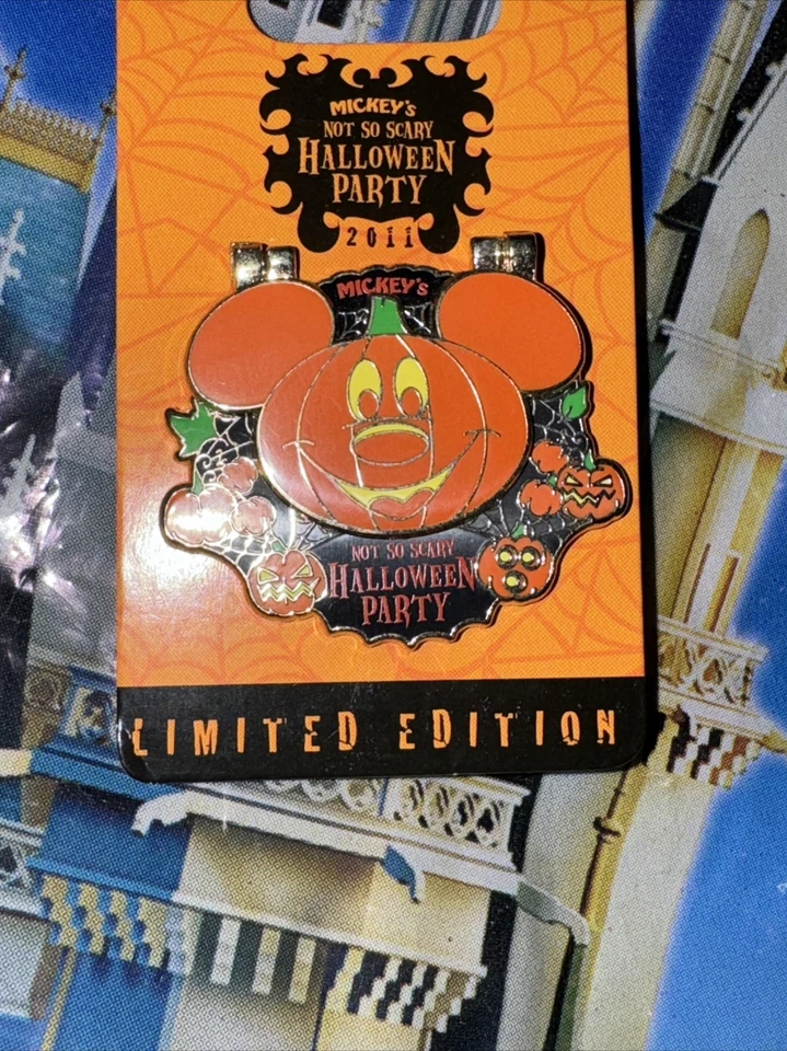 2011 Mickey’s Not So Scary 万圣节派对 LE 750 铰边别针 米奇南瓜 — 第 4/4 张图片