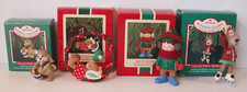 4 Hallmark Orn. 1987 Let it Snow Treetop Dreams Thimble Drummer Reindeer Champs