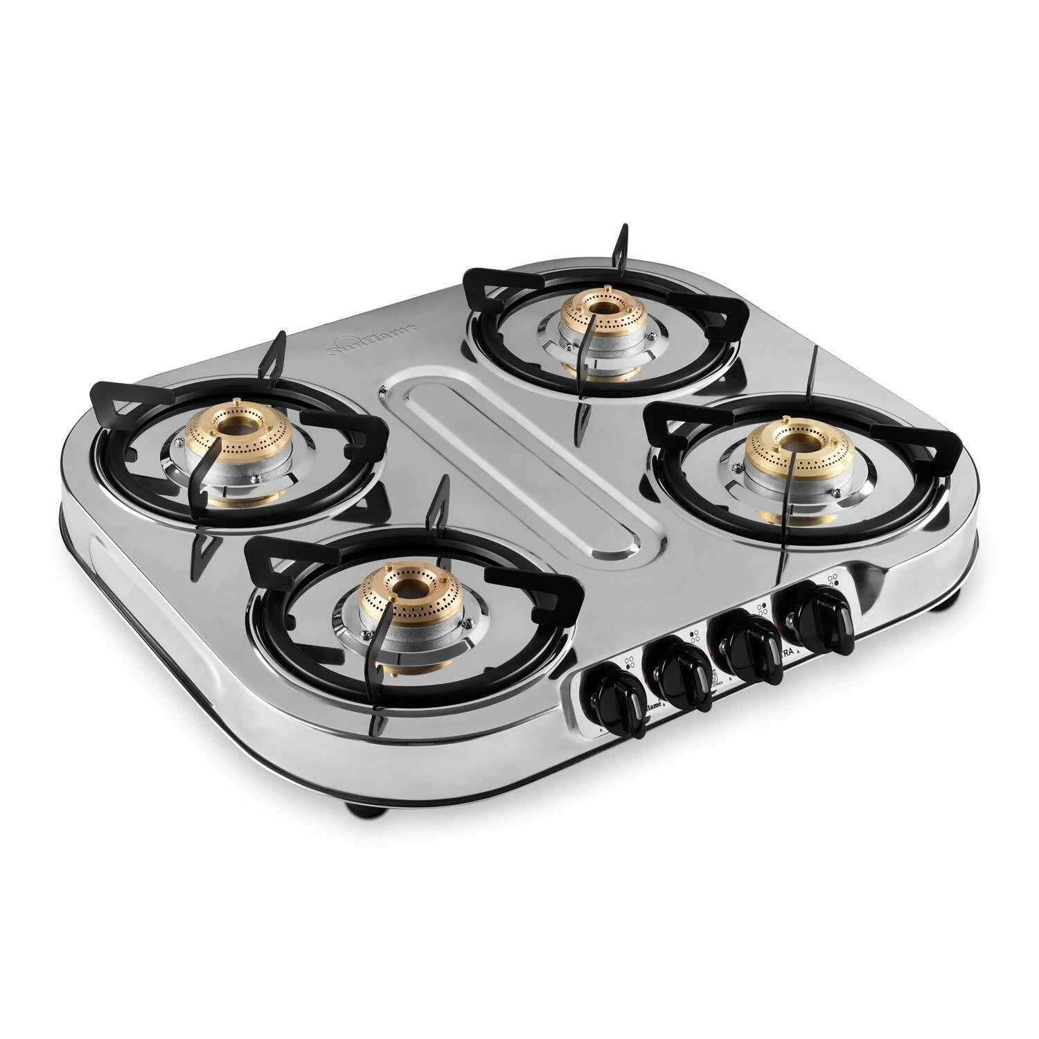 Sunflame OPTRA 4 Burner Gas Stove 4B Stainless Steel Free Hose Pipe