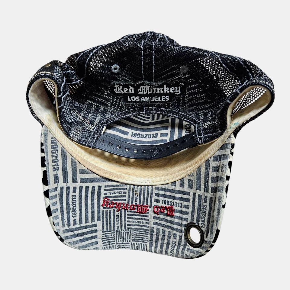 Gorra de camionero Red Monkey Los Angeles con logotipo estampado de leopardo en relieve para hombre Foto 2 de 4