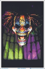 Evil Clown Blacklight Poster 23" x 35" - Laminated