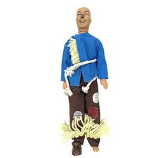 Wizard of Oz Scarecrow 12" Doll 1981 Toy Time Blue Shirt- Head Stamp- 1988 MGM