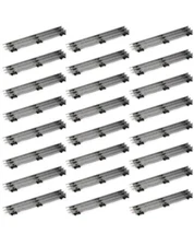 Case of 24 10" Straight O Gauge High Tensile Strength Tubular Train Track - NElW