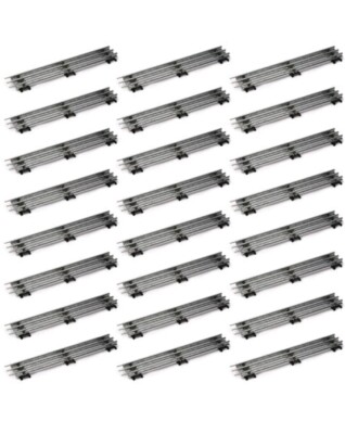 Case of 24 10'' Straight O Gauge High Tensile Strength Tubular Train Track - NEW