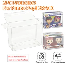 2x  Display Box Protectors For Funko Pop 2-Pack Vinyl Figures 0.5mm Cases Cover
