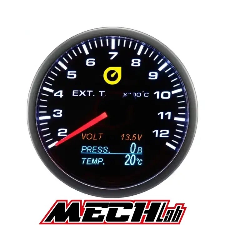 manometro 4 in 1 EGT gas di scarico pressione e temperatura olio 60mm depo aem - Bild 2 von 2