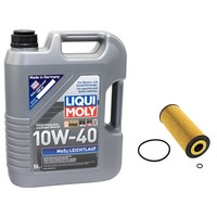 MotoröL 5 Liter Set MOS2 Leichtlauf 10W-40 ÖLfilter SH420P FüR Audi Seat Skoda