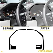 Gloss Piano Black Speedometer Dash Frame Cover Trim For Honda Ridgeline Pilot