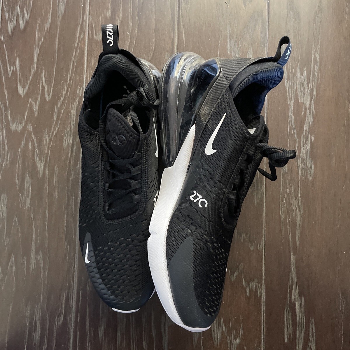 Size 12 - Nike Air Max 270 Black White Red Athletic Performance
