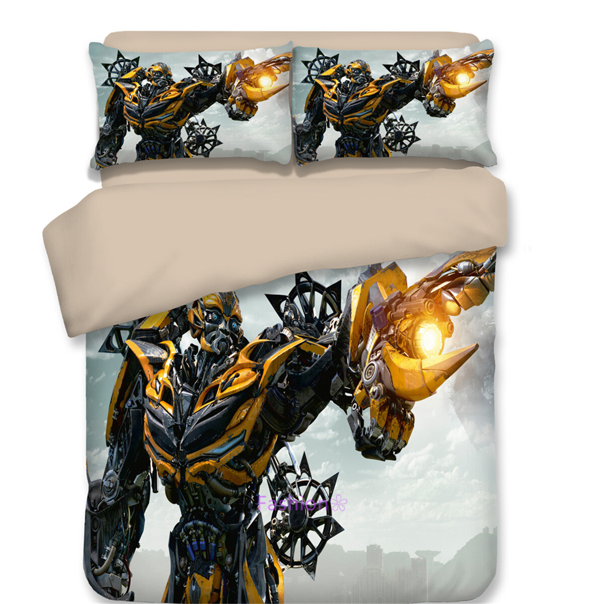 Transformer Bumblebee Doona/Quilt/Duvet Cover Set Single/Double/Queen