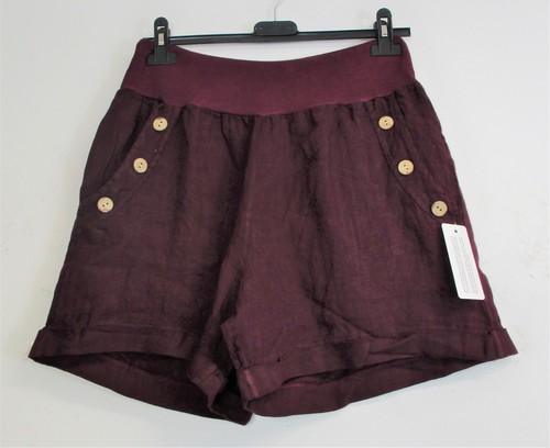 LagenLook Ladies 100% Linen Shorts/Hot pants 10 Colours One Size:Regular - Picture 55 of 77