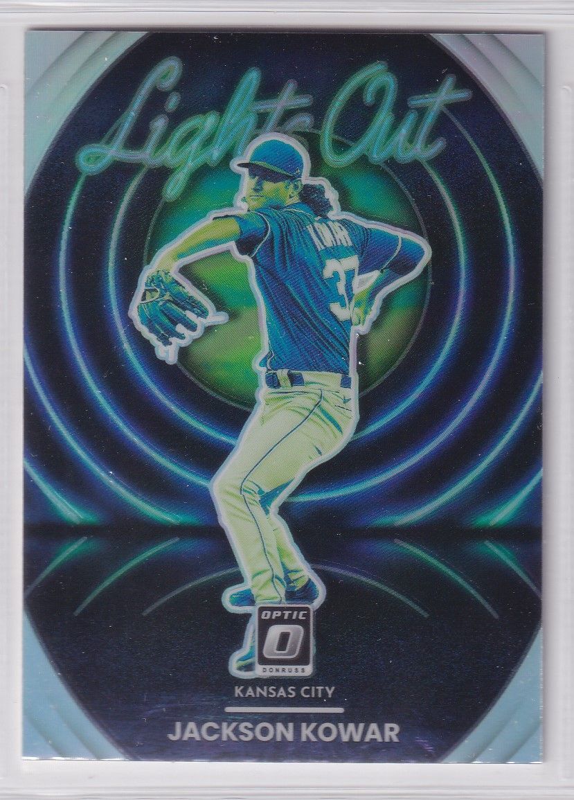 Jackson Kowar 2022 Panini Donruss Optic Lights Out LO4 Silver Prizm