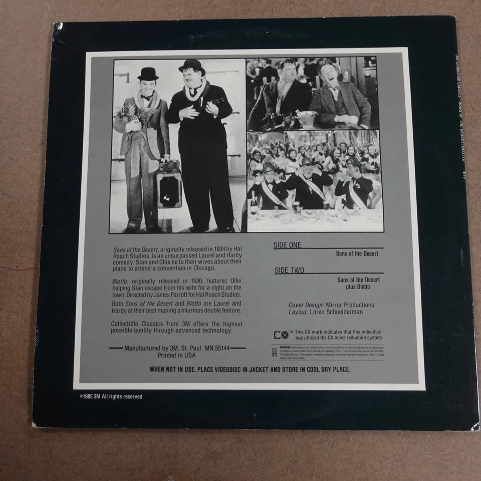 Songs Of The Desert Laurel And Hardy Laserdisc Ld Movie Foto 2 de 2