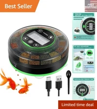 Smart LCD Display Fish Feeder - Automatic Moisture-Proof Dispenser for Aquariums