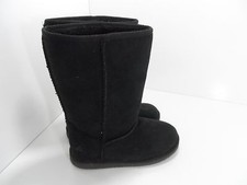 AIRWALK Big Youth/Kids Black Fabric Faux Fur Lined Boots - Size 2.5 - GC