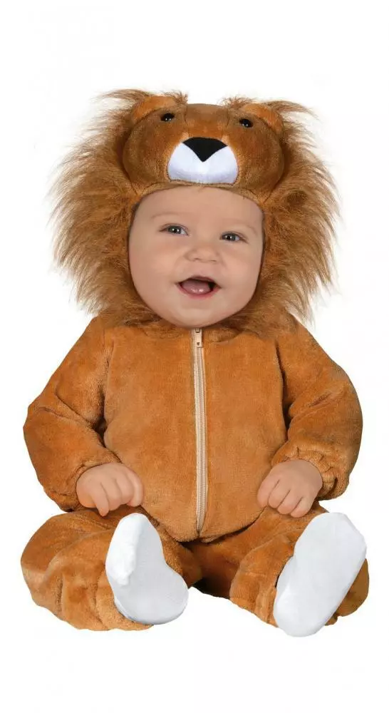 COSTUME CARNEVALE LEONE VESTITO GUIRCA NEONATO LION UNISEX RE DELLA FORESTA