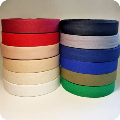 Köperband Nahtband 30mm 3cm weiß schwarz ecru Farben 1m 3m 5m 10m