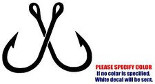 Fish Hook Graphic Die Cut decal sticker Car Truck Boat Window Laptop Wall 7"