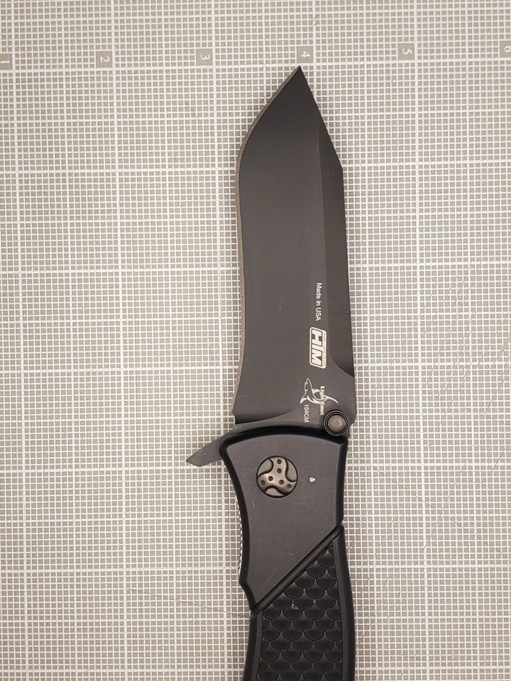 HTM Greg Lightfoot Bullwhip Black Folding Knife (3.5" Black Plain), Discontinued - Image 4 of 4
