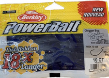 Berkley PowerBait #PBCB3-ISB  3" Chigger Bug Sapphire Black-1pk 10pcs-NEW-SHIP24
