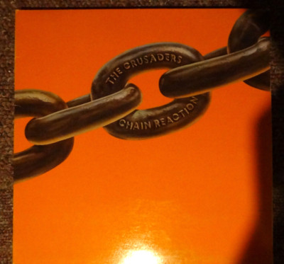 The Crusaders Chain Reaction LP '75 1st Press Larry Carlton Joe Sample Fusion EX