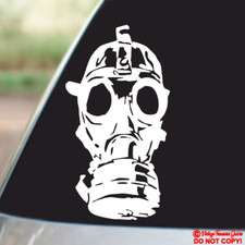Gas Mask Vinyl Decal Sticker Window Wall Car Bumper Laptop Zombie Walking Dead