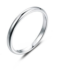 1.8mm Shiny 925 Sterling Silver Skinny Stack-able Wedding Band Bridal Ring S1506