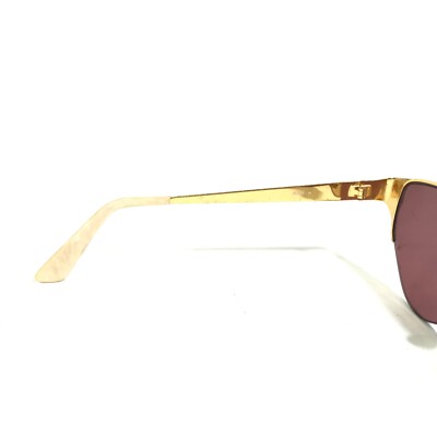 Vintage Vogue Sunglasses JULIE Gold Red Geometric Frames Purple Lenses 55-15-125 Vintage Vogue Sunglasses JULIE Gold Red Geometric Frames  main image 3