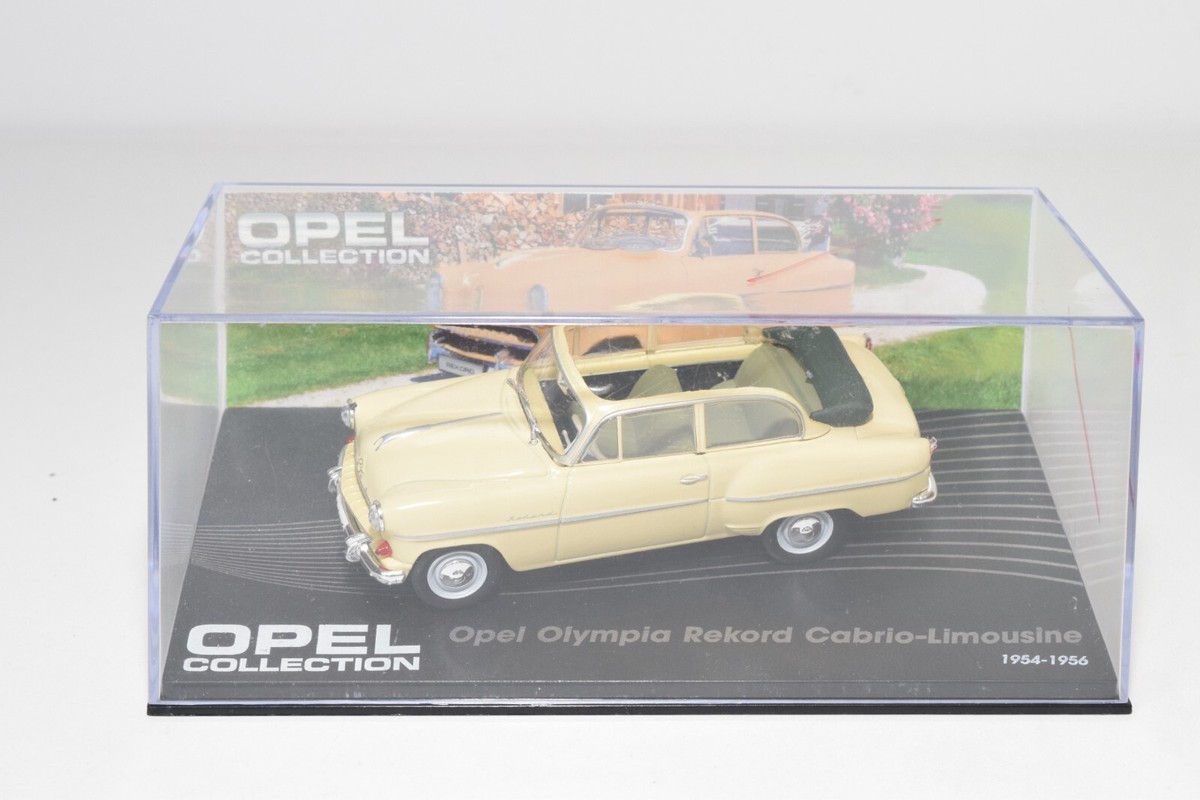 Miniature Voiture Opel Olympia Rekord Cabrio Limousine 1:43 Par Ixo Altaya - Neuf En Boîte Méthacrylate