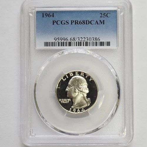 1964 Proof Washington Quarter PCGS PR68DCAM