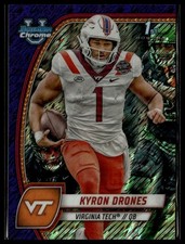 Kyron Drones #119 2024 Bowman University Chrome Purple Shimmer Refractor 8317