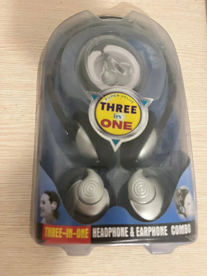 NEW Coby CV123 3-in-1 Headphones Earphones Combo Sealed Retail Pack