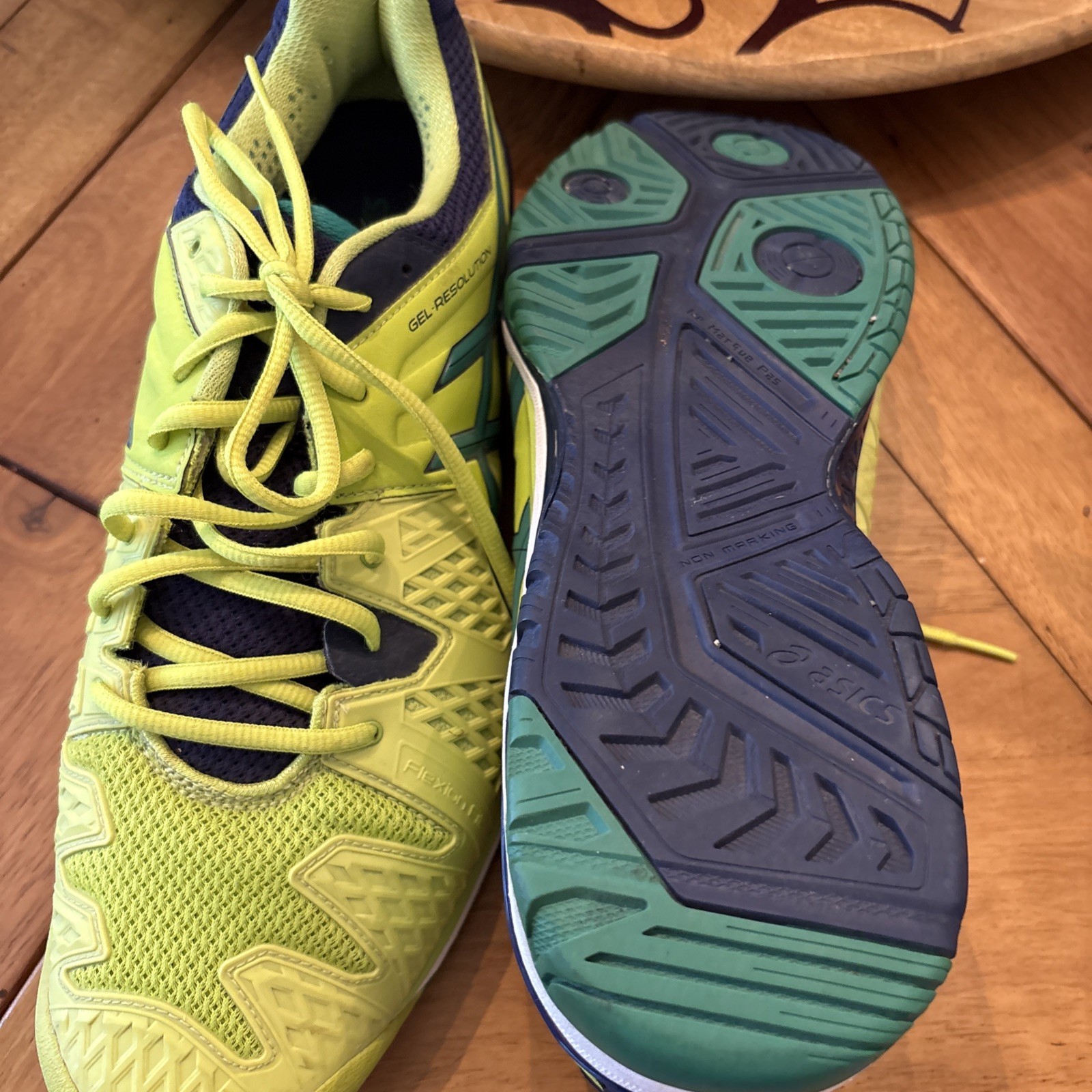 SAOLA Scarpe da tennis Asics Gel Resolution uomo taglia 13 blu verde sneakers atletiche