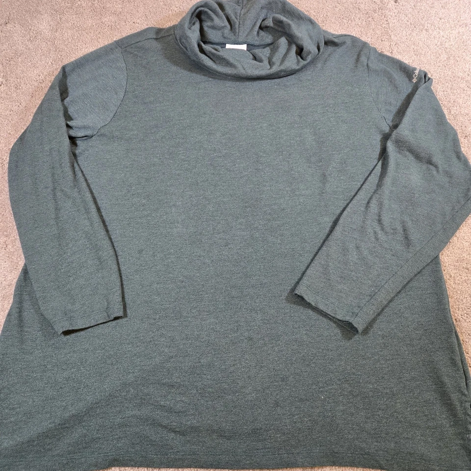 Columbia Men's Long Sleeve Turtleneck Gray Shirt Size 3XL - Image 2 of 4