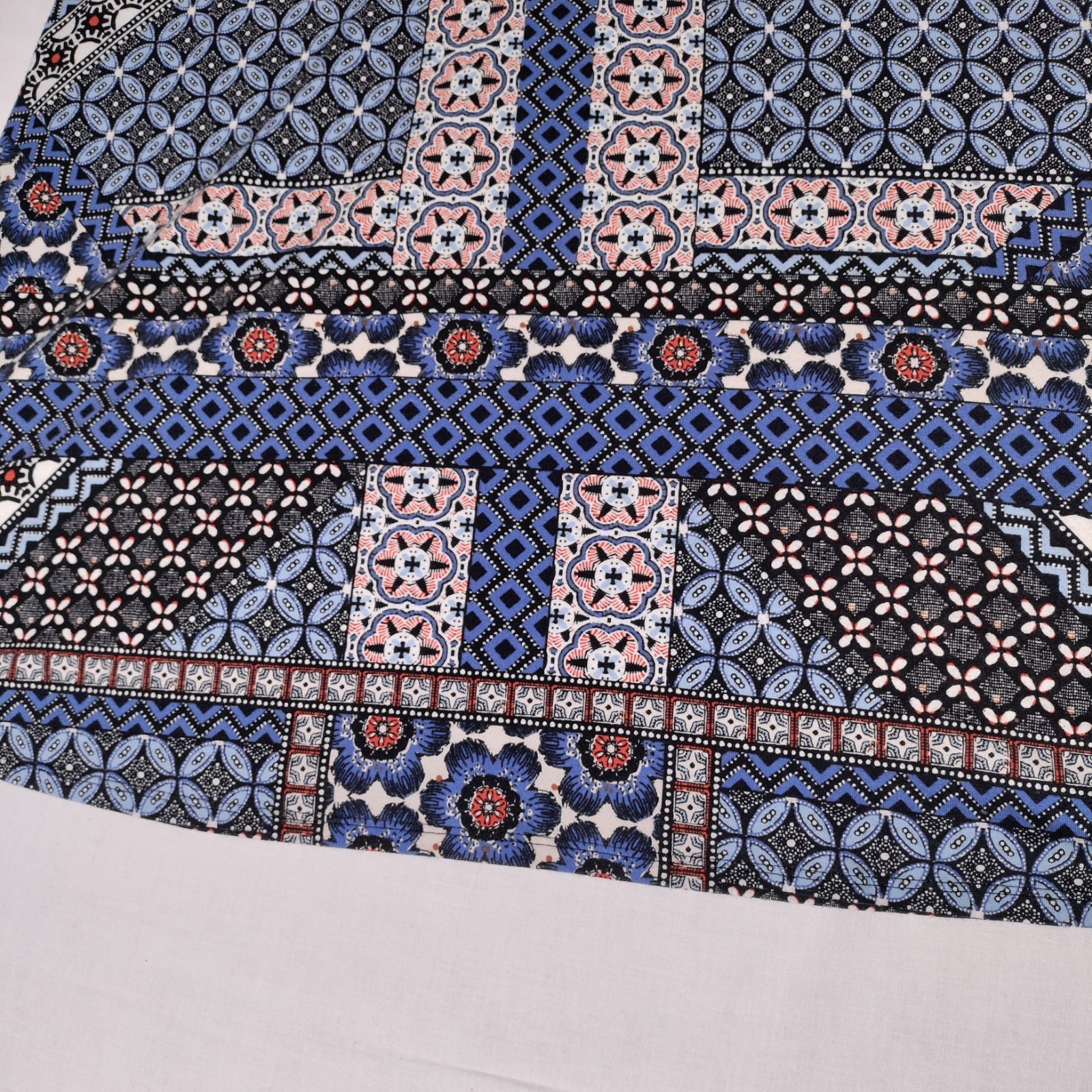 J. Jill Patchwork Blue White Black Patchwork Patt… - image 3